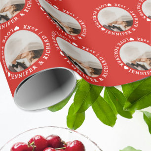 Papel De Presente Foto Simples Clássica Bonito de Cherry Red Node Gr