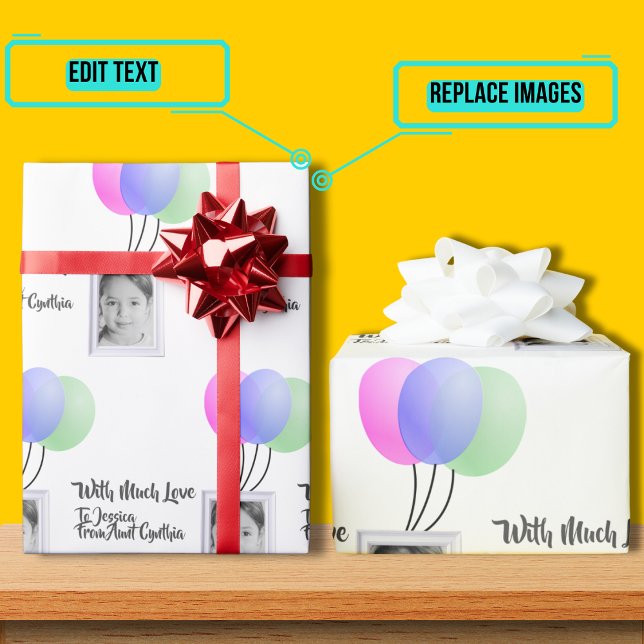 Papel De Presente Fotografia com Balões (Please enjoy our design and see the others in the collection.)