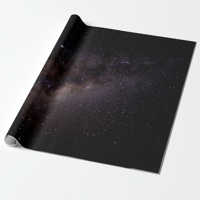 Papel De Presente Fotografia da Noite Estrelas Lindas (Desenrolado)