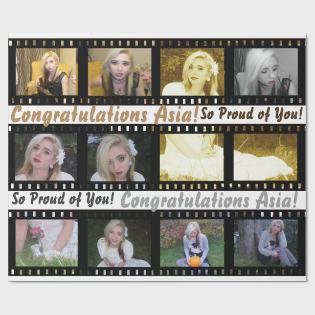 Papel De Presente Fotografias da Fita de Filme Quebra-Fotos (Aberto)