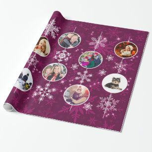 Papel De Presente Fotos favoritas do floco de neve roxo Dez