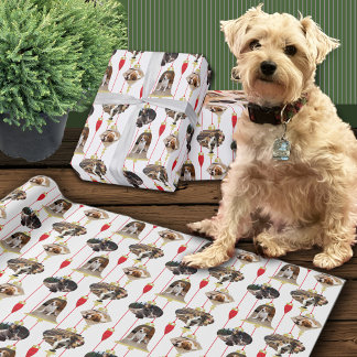 Papel De Presente Fotos Personalizadas de Ornamentos de Natal Feliz