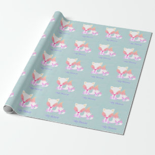 Papel De Presente Fox e Chá de fraldas de Raposa