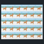 Papel De Presente Fox Red Labrador Santa Hat<br><div class="desc">Papel de moldagem de Santa Hat da Fox Red Labrador de Natal para a ideia de presente do amante do cachorro. Arte exclusiva e engraçada do Labrador Retriever criada por Naomi Ochiai do Japão. Belo design de Fox Red Labrador Silhouette no campo de neve.</div>