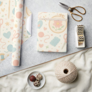 Papel De Presente Frachadura para presentes — Design de crochê em to