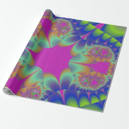 Papel De Presente Fractal Cactus Bloom