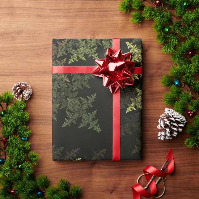 Papel De Presente Fractal Camouflage (Presente de Natal)
