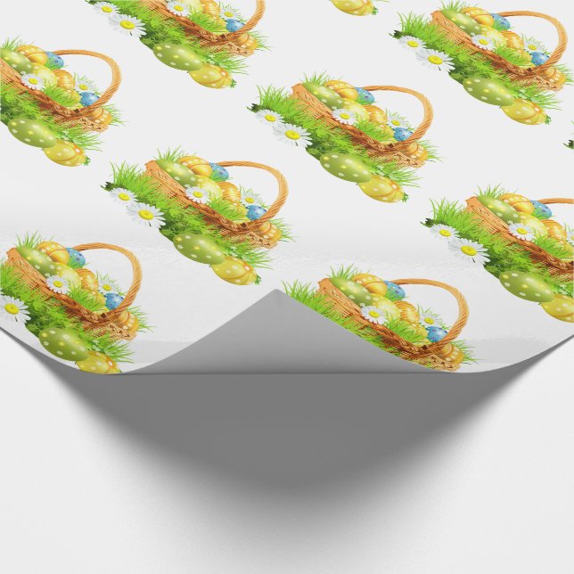 Papel De Presente Fragmentação/cesto de presente de páscoa com ovos  (Ponta)