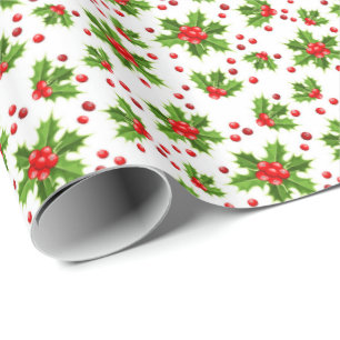 Papel De Presente Fragmentação de Natal - Holly