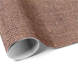Papel De Presente Fragmentação Metálica em Malha Linen com Faux Dour