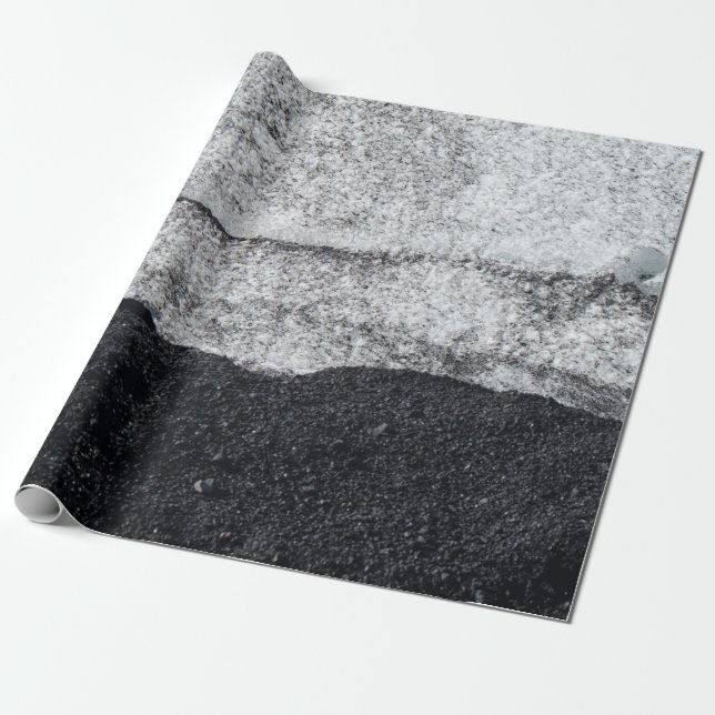 Papel De Presente Fragmento de pedra branca e azul (Desenrolado)