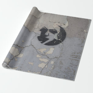 Papel De Presente Fragmento de pedra branca e negra
