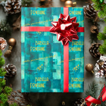 Fragmento de presente monocromático verde elegante