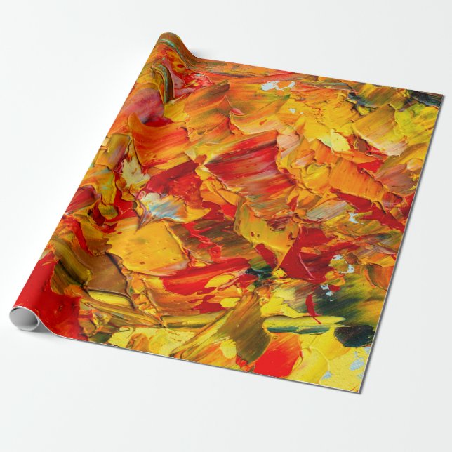 Papel De Presente Fragmento de textura macro de close-up da pintura  (Desenrolado)