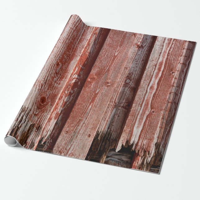 Papel De Presente Fragmento de uma velha parede de madeira pintada.  (Desenrolado)