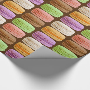 Papel De Presente Francês Macarons - pastels muti-coloridos