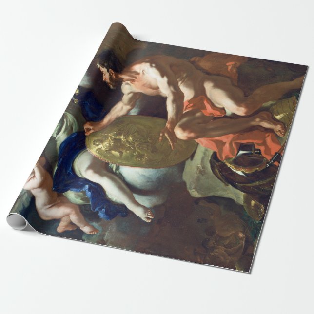 Papel De Presente Francesco Solimena Venus na Forja de Vulcano (Desenrolado)