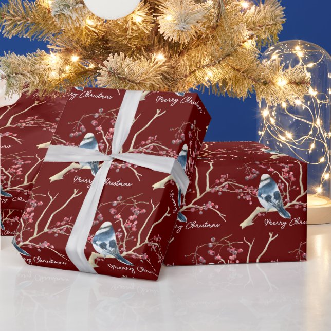 Papel De Presente Frango Em Berries De Natal (Feriados)