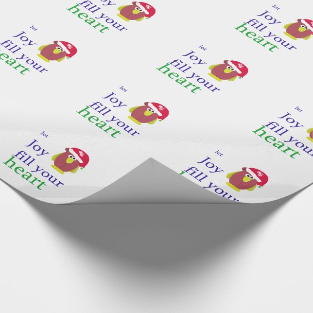 Papel De Presente Frango Engraçado com Dito Aquecedor de Coração (Ponta)
