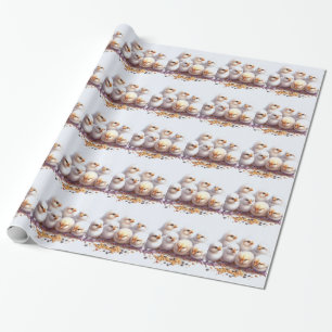 Papel De Presente Frangos Bebês Fazendeiro de Galinhas 