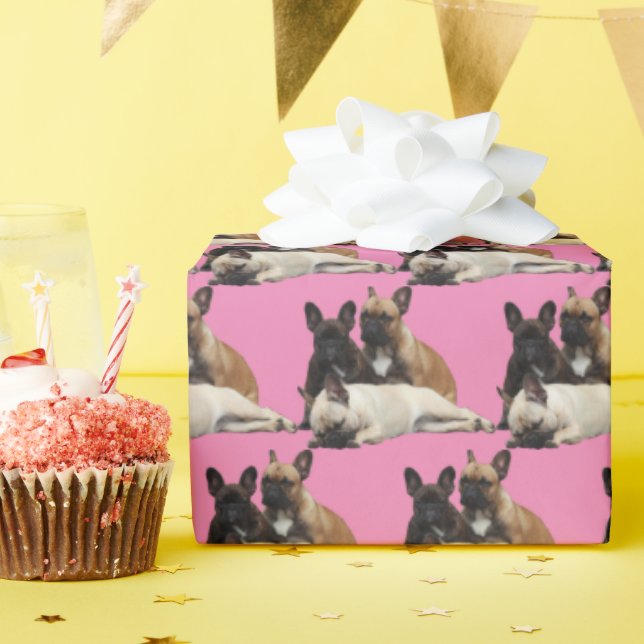 Papel De Presente Französische Bulldoggen Geschenkpapier (Festa de aniversário)