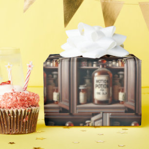 Papel De Presente Frasco de Poção Antigo num Gabinete de Medicina