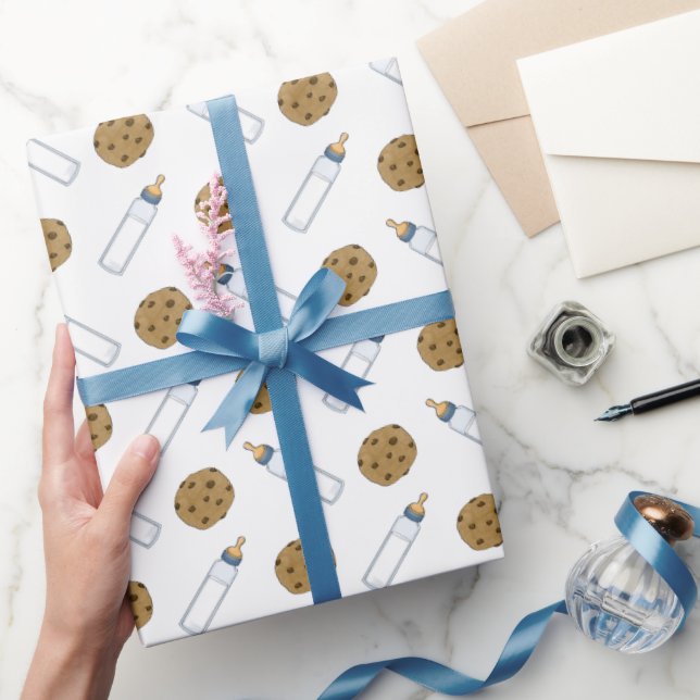 Papel De Presente Frascos para bebês Leite e Chá de fraldas de cooki (Presentear)