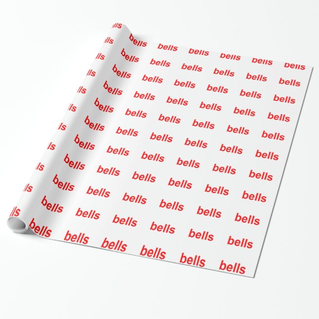 Papel De Presente Frase do Word Bells (Sinos) (Desenrolado)