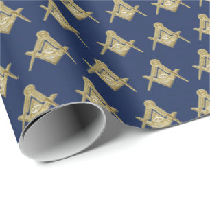 Papel De Presente Freemason Masonic Square e Compass Freemasonry