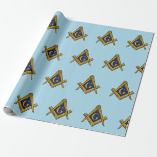 Papel De Presente Freemason Masonic Square e Compass Freemasonry