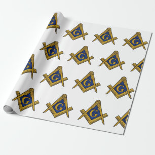 Papel De Presente Freemason Masonic Square e Compass Freemasonry