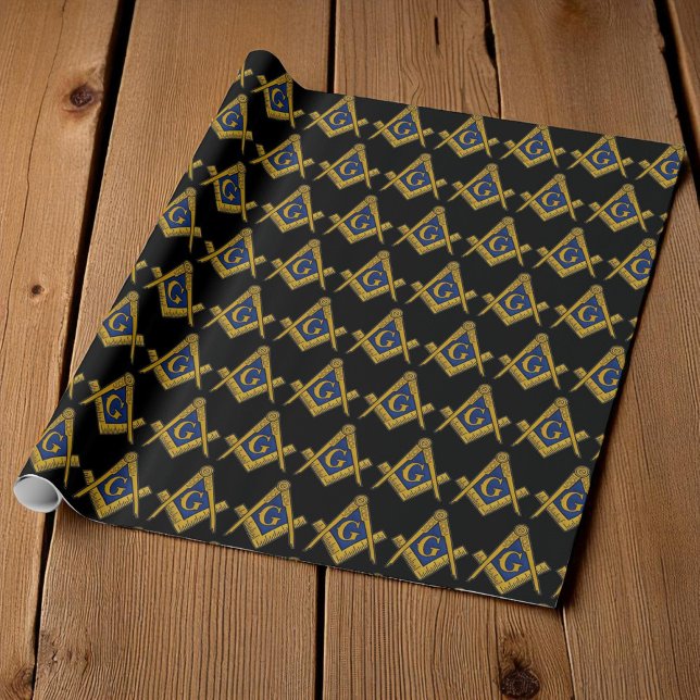 Papel De Presente Freemason Masonic Square e Compass Freemasonry W (Criador carregado)