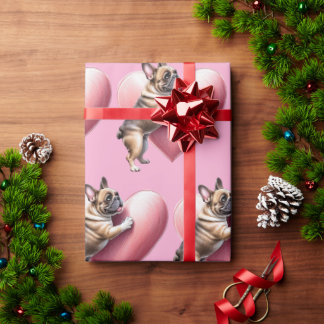 Papel De Presente French Bulldog I love you Valentinstag 