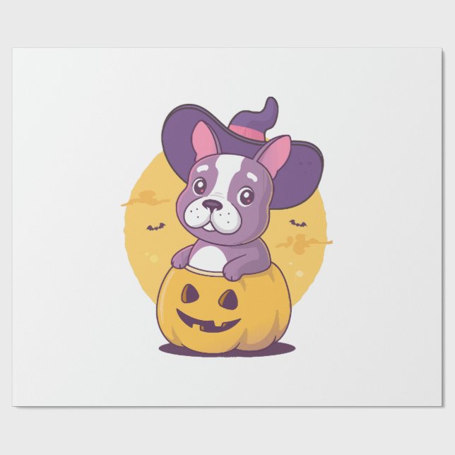 Papel De Presente French Halloween (Aberto)