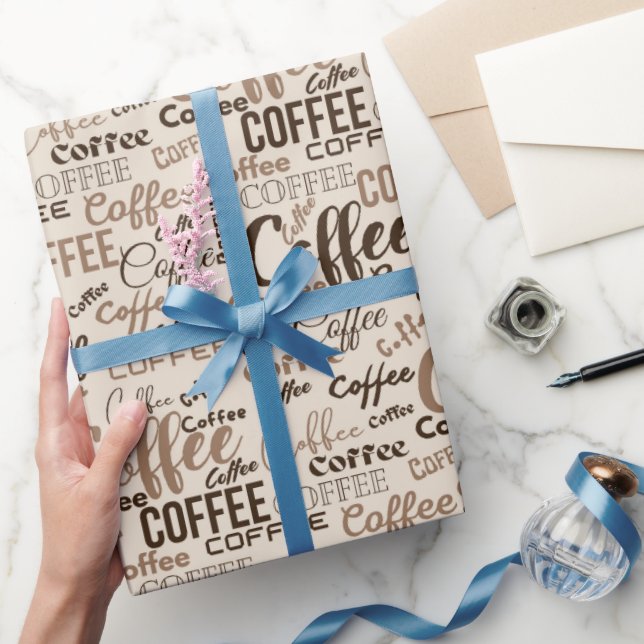 Papel De Presente Frenesi de Café Coado (Presentear)