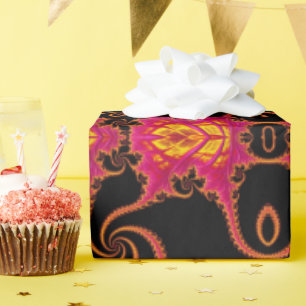 Papel De Presente Frente Flamboiante