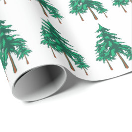 Papel De Presente Fresca de inverno Evergreens