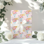 Papel De Presente Fresco do mercado Cores de água azuis<br><div class="desc">Fresco fora do mercado Estão disponíveis itens de correspondência de papel de moldagem química azul de aquarela azul.</div>