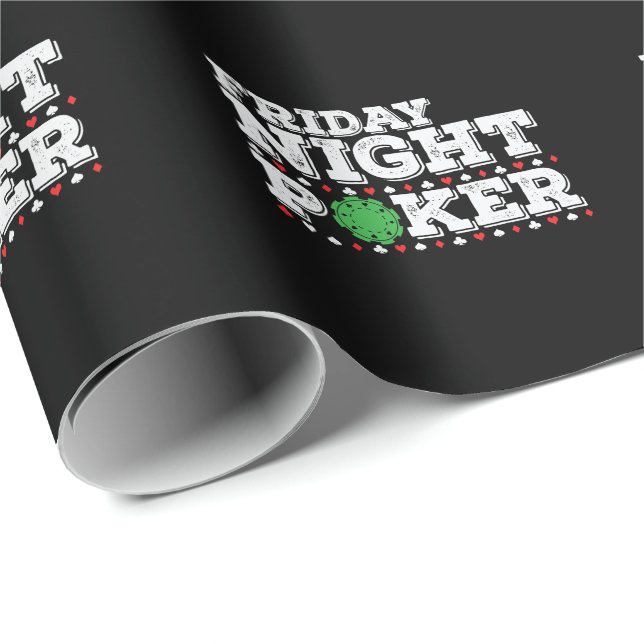 Papel De Presente Friday Night Poker Chips (Ponta do rolo)