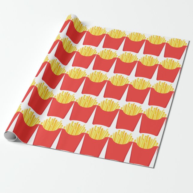 Papel De Presente Fries franceses (Desenrolado)