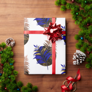 Papel De Presente Frio azul no círculo preto