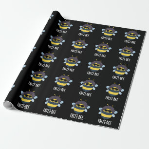 Papel De Presente Frizz-Bee Engraçado Afro Bee Pun Dark BG