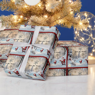 Papel De Presente "Frost e Dourado"