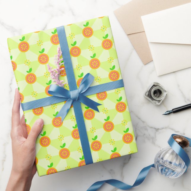 Papel De Presente Fruity Citrus Grapefruit Wraping Paper (Presentear)
