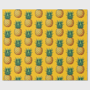 Papel De Presente Fruta abacaxi