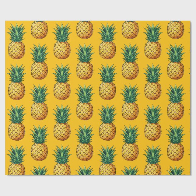 Papel De Presente Fruta abacaxi (Aberto)