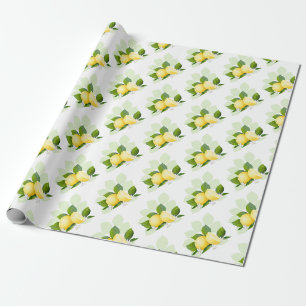 Papel De Presente Fruta cítrica limão botânica