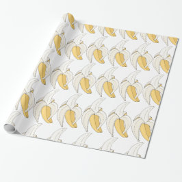 Papel De Presente Fruta de Bananas Amarelas