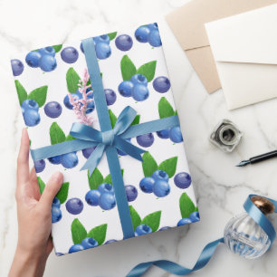 Papel De Presente Fruta de Festa de aniversário de Blueberry Berry n