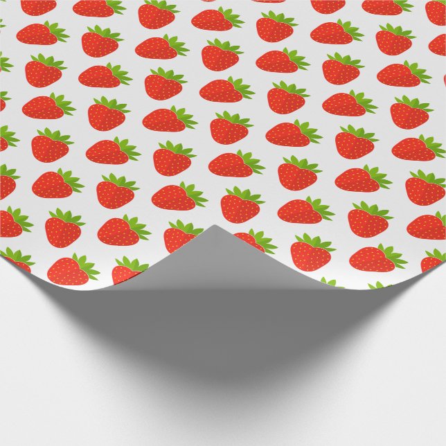 Papel De Presente fruta de morango envolvido em papel. (Ponta)